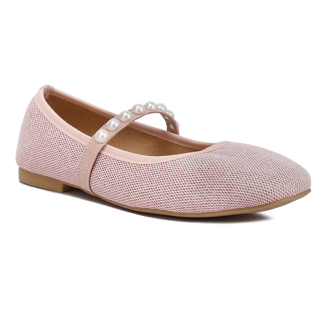 Pearl Embellished Ballerina Flats