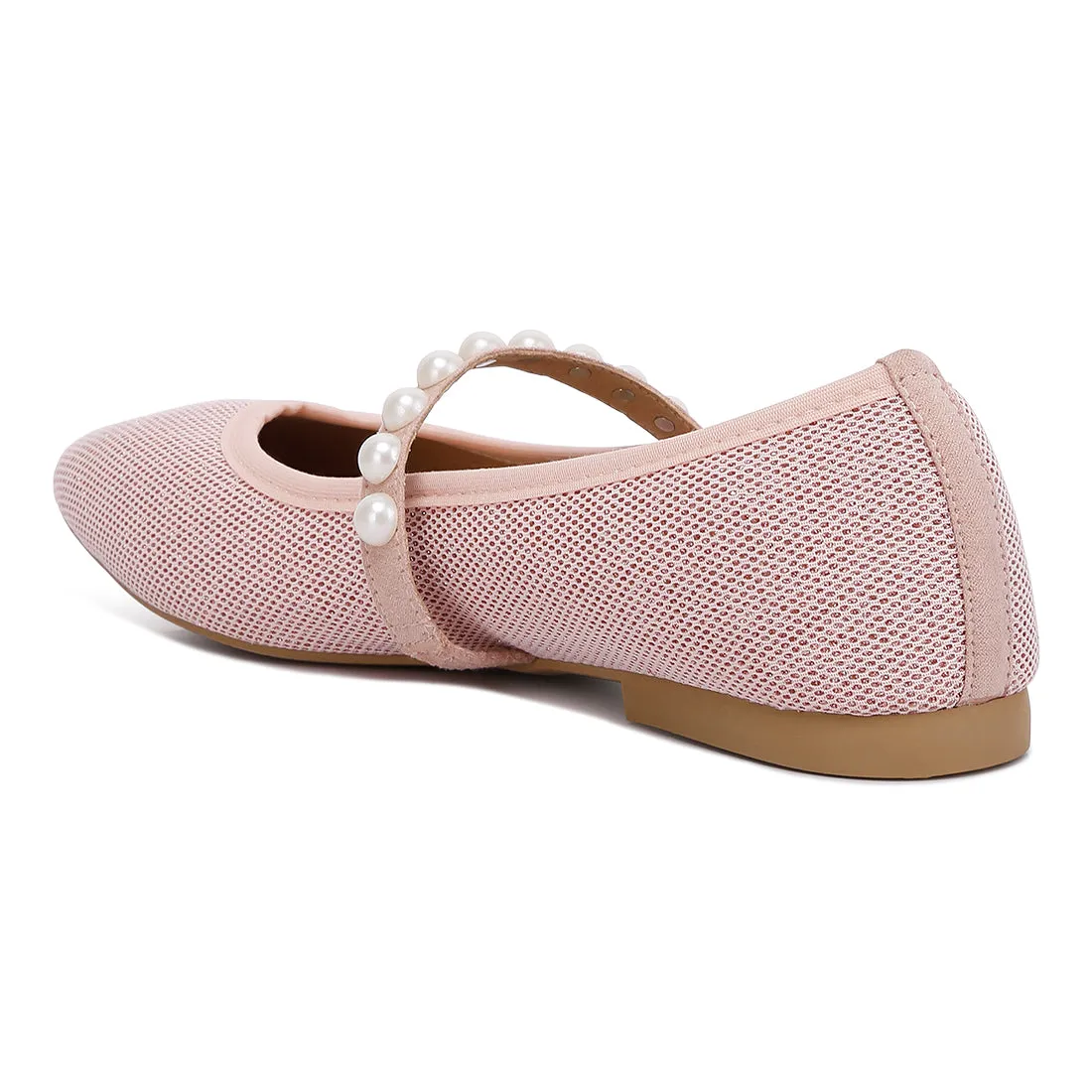 Pearl Embellished Ballerina Flats