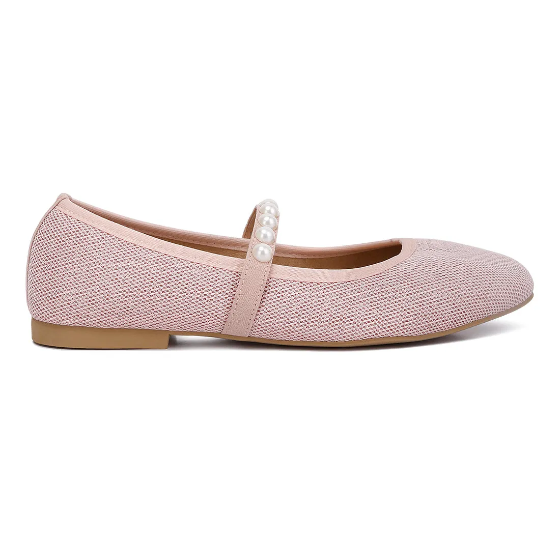 Pearl Embellished Ballerina Flats