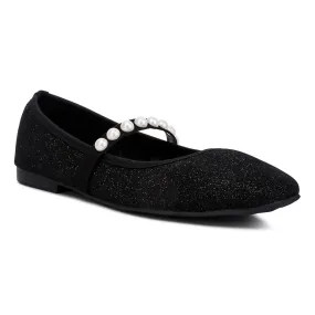 Pearl Embellished Ballerina Flats