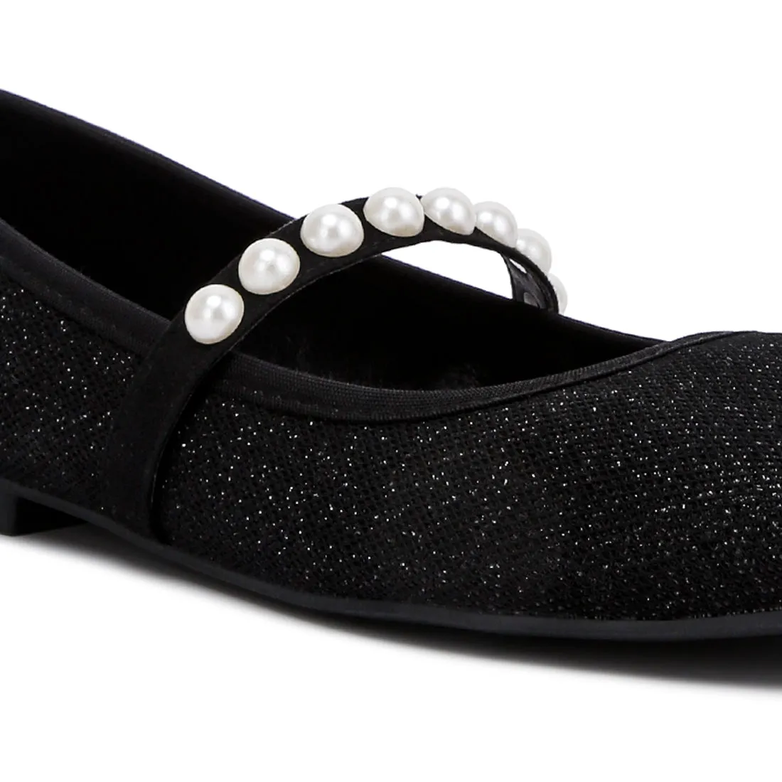 Pearl Embellished Ballerina Flats