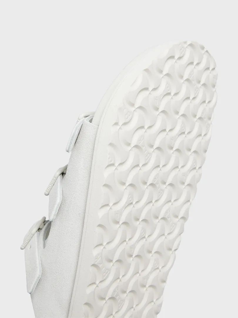 Regular Florida Suede Leather Sandals in Bone