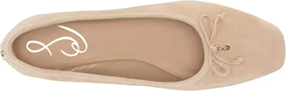 Sam Edelman Marisol Cappuccino Squared Toe Slip On Classic Leather Ballet Flats
