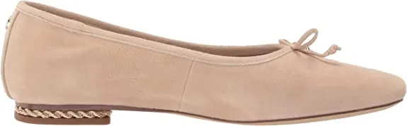 Sam Edelman Marisol Cappuccino Squared Toe Slip On Classic Leather Ballet Flats