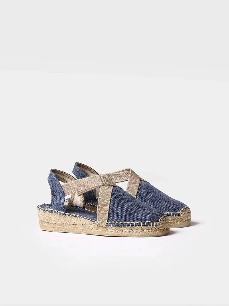 Toni Pons Women's Verdi-V Flat Espadrilles- Navy