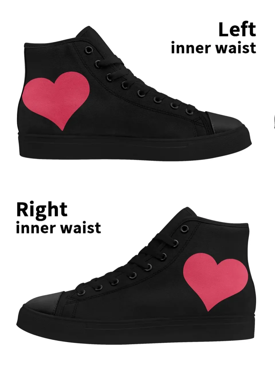 Unique Gift,Personalized Couple's Love Story Sneakers, Custom Canvas High Tops for Valentine's Day