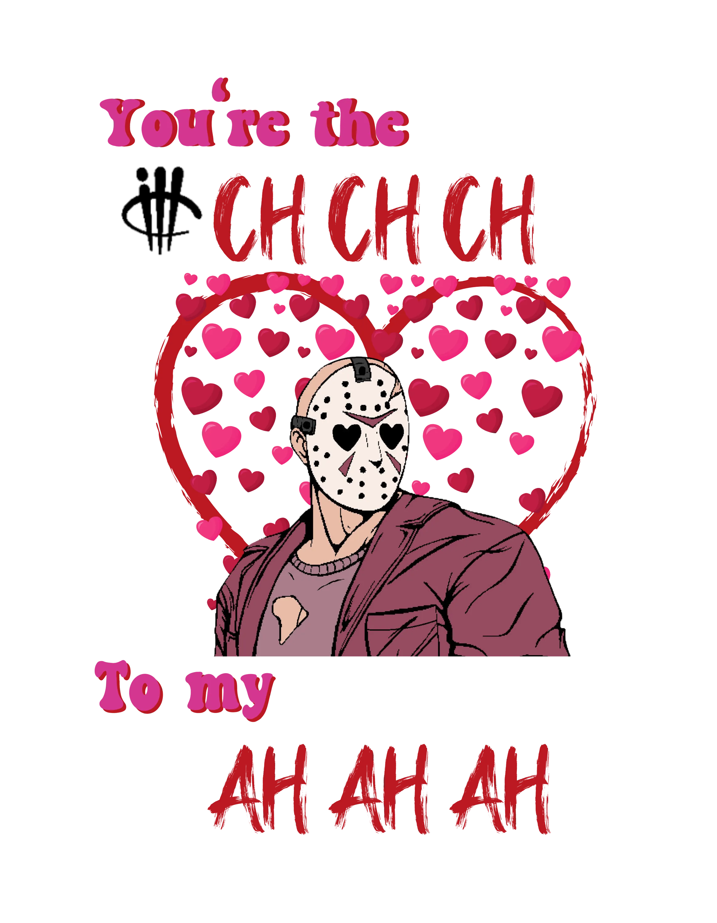 VALENTINE'S DAY White T-Shirt (ah ah ah)