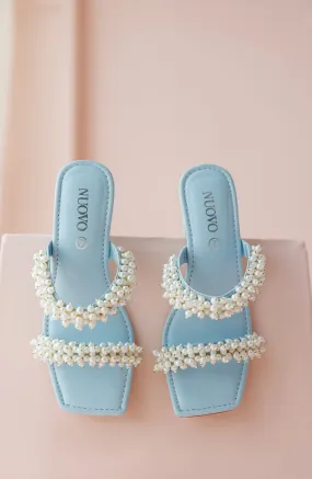 Women Slippers -  Flat Sandals - BLUE (WAFF24S-1003)