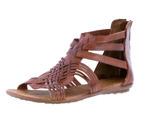 Womens Authentic Huaraches Real Leather Sandals Cognac - #235