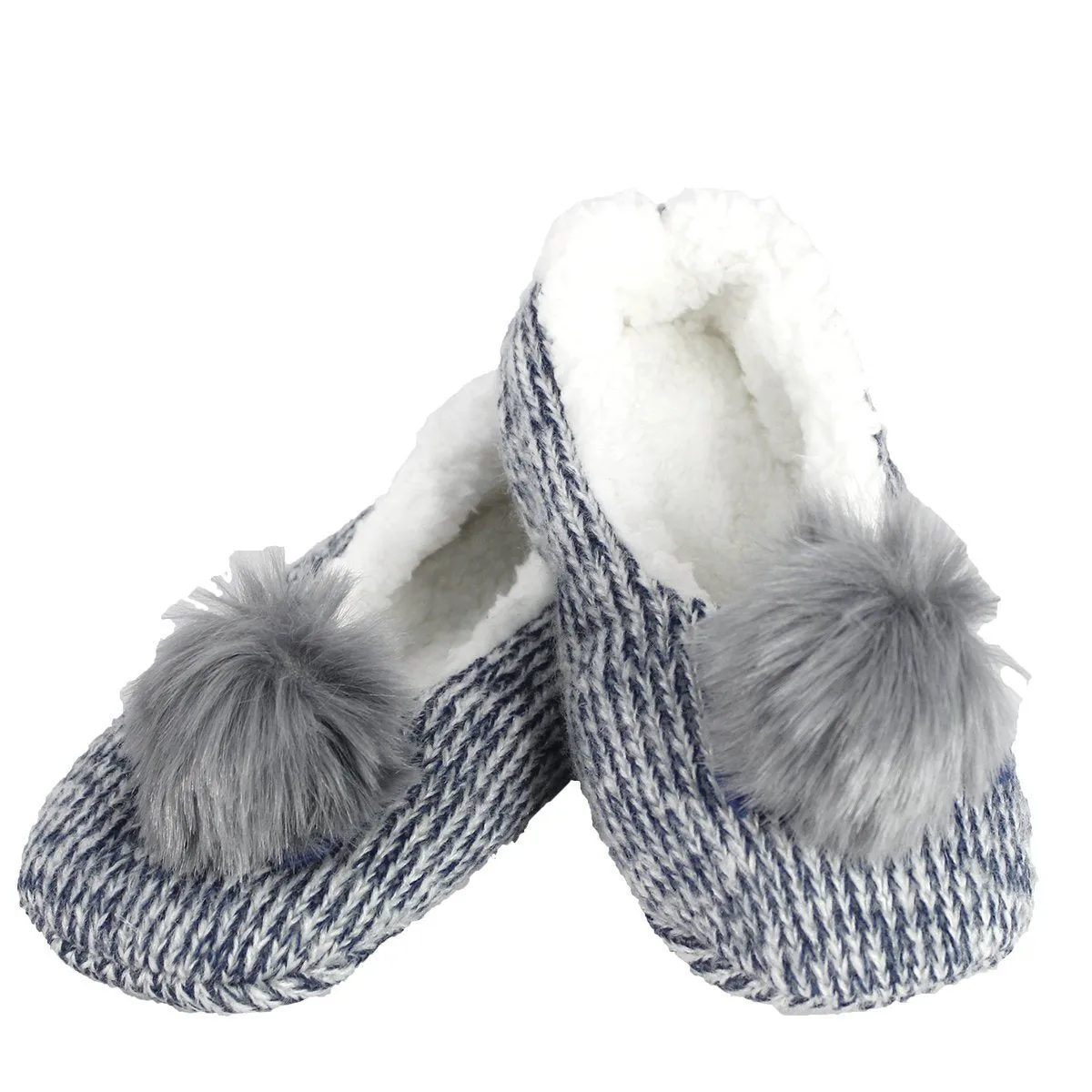Women's Sleepyz Slippers with Large Poms