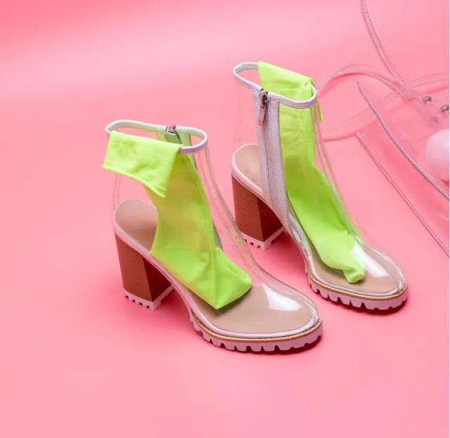 Women's Translucent Ankle Rain Boots