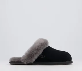 Womens Ugg Scuffette Ii Black Grey Slippers