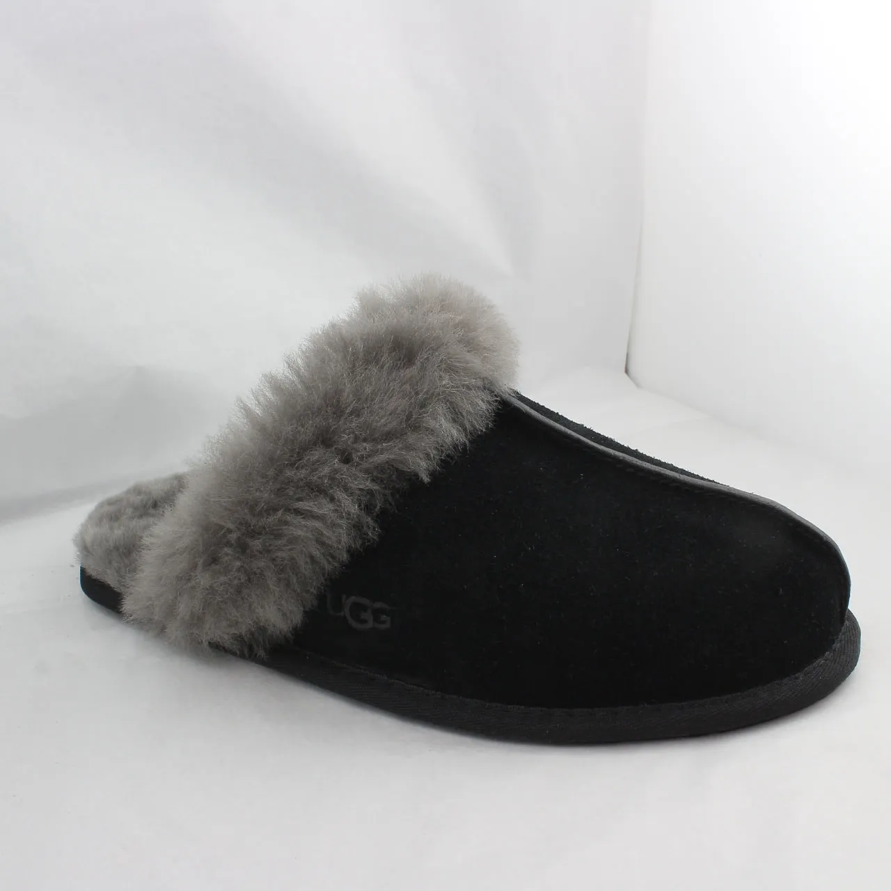 Womens Ugg Scuffette Ii Black Grey Slippers