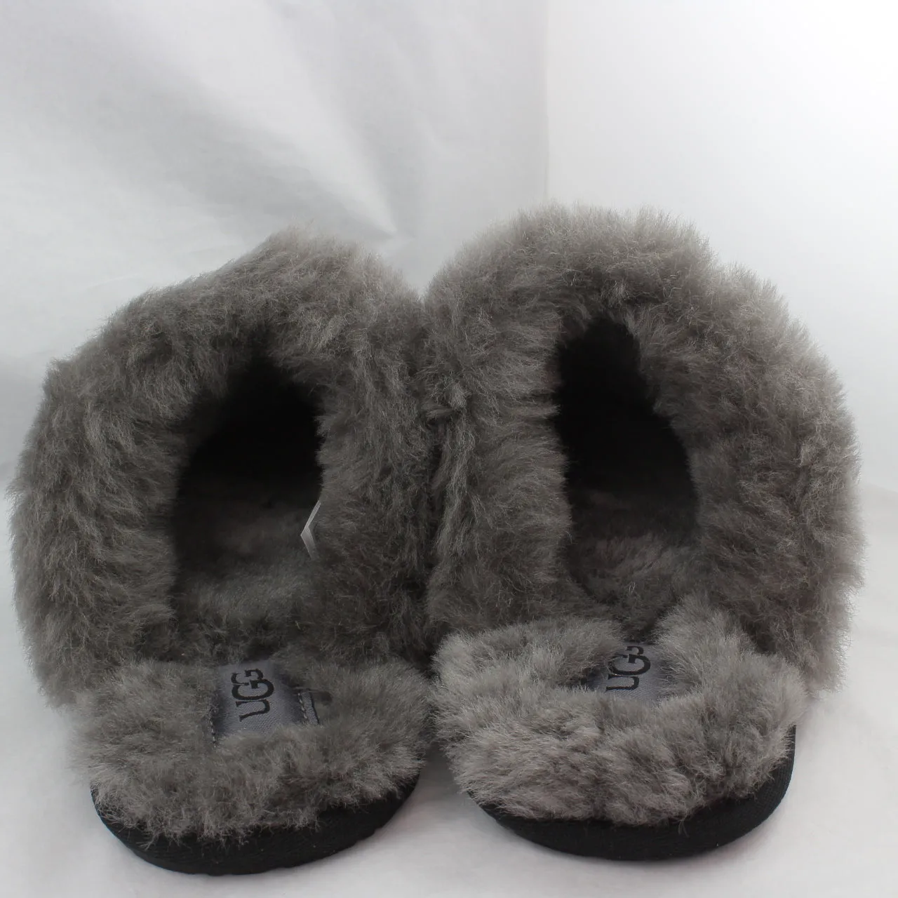 Womens Ugg Scuffette Ii Black Grey Slippers