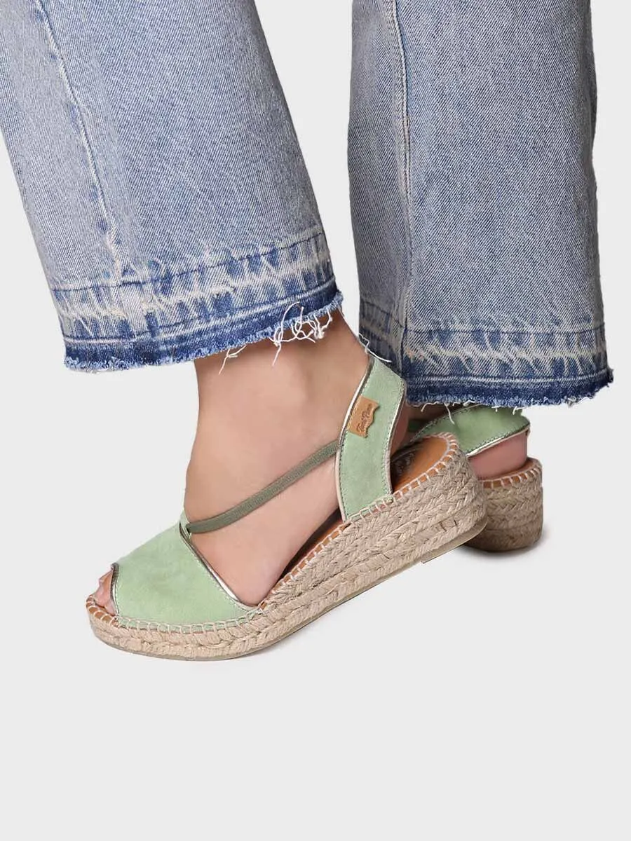 Women's wedge espadrilles in suede - BILDA
