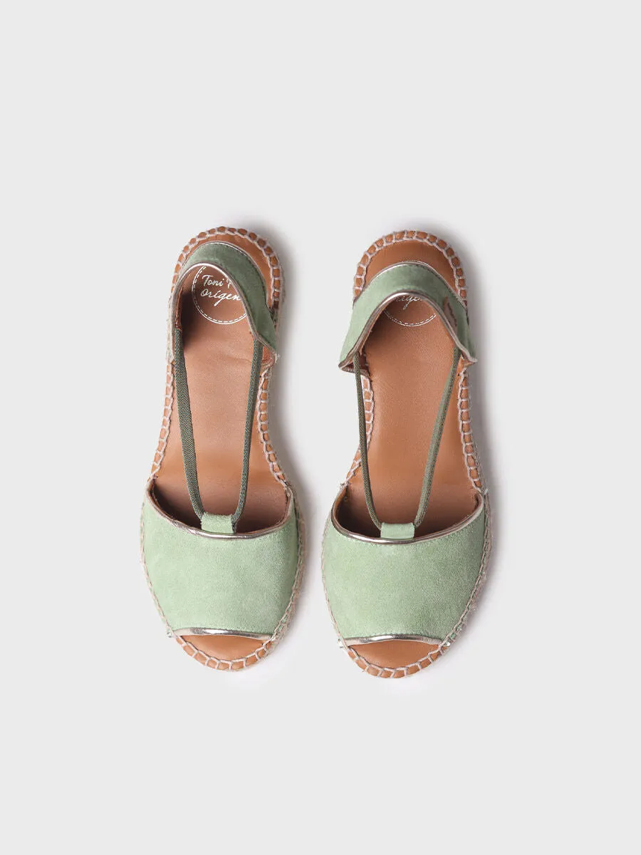 Women's wedge espadrilles in suede - BILDA