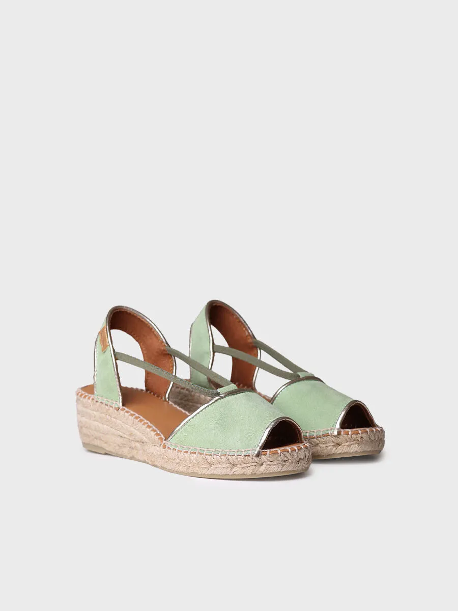 Women's wedge espadrilles in suede - BILDA